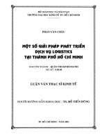 Một số giải pháp phát triển dịch vụ logistics tại thành phố hồ chí minh 