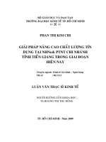 Giải pháp nâng cao chất lượng tín dụng tại NHNo  PTNT chi nhánh tỉnh tiền giang trong giai đoạn hiện nay kinh tế 