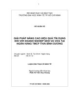 Giải pháp nâng cao hiệu quả tín dụng đối với doanh nghiệp nhỏ và vừa tại ngân hàng TMCP thái bình dương 