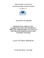 Định hướng chiến lược marketing cho sản phẩm máy điều hòa không khí của công ty liên doanh nikko k endo việt nam đến năm 2015 