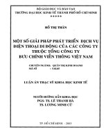 Một số giải pháp phát triển dịch vụ điện thoại di động của các công ty thuộc tổng công ty bưu chính viễn thông việt nam 