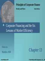Principles of cororate finance 6th brealey myers chapter 13 