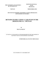 Returns to education a case study in the mekong delta   vietnam 