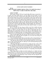 SKKN MỘT SỐ KINH NGHIỆM TRONG CÔNG TÁC KIỂM TRA HOẠT ĐỘNG DẠY VÀ HỌC Ở TRƯỜNG TIỂU HỌC