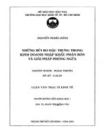 Những rủi ro đặc trưng trong kinh doanh nhập khẩu phân bón và giải pháp phòng ngừa 