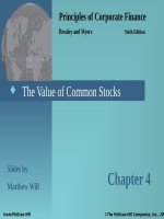 Principles of cororate finance 6th brealey myers chapter 04 