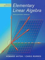 Elementary linear algebra application version 10th edition