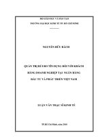 Quản trị rủi ro tín dụng đối với khách hàng doanh nghiệp tại ngân hàng đầu tư và phát triển việt nam 