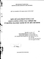 Một số giải pháp nâng cao chất lượng công tác chính trị ở trường đại học kinh tế TP.HCM