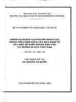 Chính sách đào tạo nguồn nhân lực trong bối cảnh toàn cầu hóa kinh tế của một số nước trong khu vực và hướng đi của Việt Nam