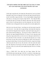 Xây dựng nhóm làm việc hiệu quả tại công ty TNHH MTV giao nhận kho vận ngoại thương việt nam (VIETRANS) 