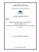Một số giải pháp nâng cao khả năng thu hút quảng cáo của trung tâm truyền hình việt nam tại TPHCM 