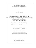Giải pháp nâng cao sự thỏa mãn của khách hàng về dịch vụ ngân hàng điện tử tại ngân hàng thương mại cổ phần việt nam thương tín