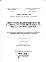 Credit growth, macroeconomic factors and stock performance  the case of hose 2002 2010 
