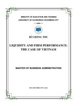 Liquidity and firm performance   the case of vietnam 