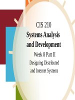 Systems analysis and development CIS210  ch 14 