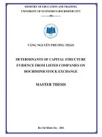 Determinants of capital structure evidence from listed companies on hochiminh stock exchange 