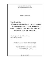 Mô phỏng, tính toán lý thuyết, tối ưu cấu hình theo nguyên tắc khép kín mạch từ và dãy tích hợp cảm biến từ điện cấu trúc micronano 