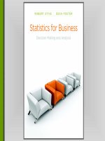 Statistics for business decision making and analysis robert stine and foster chapter 01 