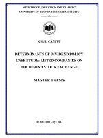Determinats of dividend policy case study  listed companies on hochiminh stock exchange 