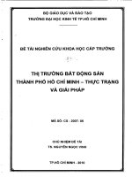 Thị trường bất động sản TPHCM thực trạng và giải pháp _ Đề tài nghiên cứu khoa học cấp trường