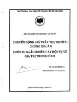 Chuyển động giá trên thị trường chứng khoán bước đi ngẫu nhiên hay hội tụ về giá trị trung bình