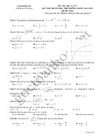 Đề và đáp án thi thử môn Toán kì thi THPTQG năm 2018