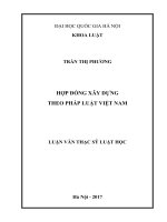 Hợp đồng xây dựng theo pháp luật việt nam 