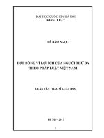 Hợp đồng vì lợi ích của người thứ ba theo pháp luật việt nam 