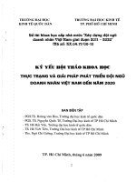 Thực trạng và giải pháp phát triển đội ngũ doanh nhân Việt Nam đến năm 2020 _ Kỷ yếu hội thảo