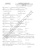 Đề và đáp án thi thử môn Toán THPTQG năm 2018 của Blog: goctoanhoc.net