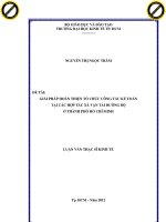 Giải pháp hoàn thiện tổ chức công tác kế toán tại các hợp tác xã vận tải đường bộ ở TPHCM