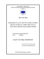 Ảnh hưởng của các yếu tố văn hóa tổ chức đến sự gắn kết của nhân viên tại các ngân hàng TMCP TPHCM 