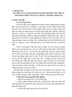 ĐỀ TÀI:  VAI TRÒ CỦA CÔ GIÁO NHẰM TẠO MÔI TRƯỜNG CHO TRẺ 56 TUỔI HOẠT ĐỘNG TÍCH CỰC TRONG  TRƯỜNG MẦM NON