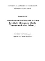 Customer satistaction and customer loyalty in Vietnamese mobile telecommunication Industry