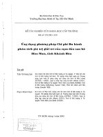 Ứng dụng phương pháp chi phí du hành phân tích giá trị giải trí của cụm đảo san hô Hòn Mun, tỉnh Khánh Hòa