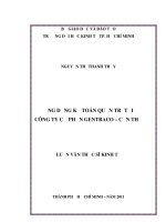 Ứng dụng kế toán quản trị tại công ty cổ phần gentraco   cần thơ 