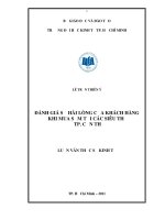 Đánh giá sự hài lòng của khách hàng khi mua sắm tại các siêu thị ở TP  cần thơ 