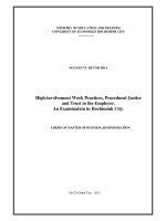 Hight involvement work practices, procedural justiceand trust in the employer  an examination in hochiminh city 