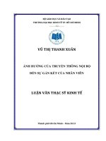 Ảnh hưởng của truyền thông nội bộ đến sự gắn kết của nhân viên