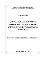 Critical success factors of enterprise resource planning systems implementation success in vietnam 