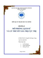 Tiểu luận quản trị rủi ro tài chính chương 13 mô phỏng lịch sử và lý thuyết giá trị cực trị 