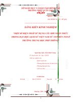 SKKN Một số biện pháp sử dụng câu hỏi nhận thức trong dạy học lịch sử Việt Nam từ 1919 đến 1930 ở trường Trung học phổ thông