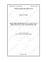 Hoàn thiện công tác quản lý chất lượng công trình dự án nhà ở xã hội tây nam   linh đàm (tt) 