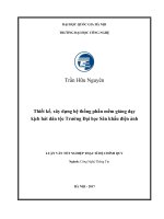 Thiết kế, xây dựng hệ thống phần mềm giảng dạy kịch hát dân tộc trường đại học sân khấu điện ảnh 
