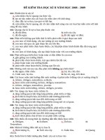 ĐỀ KIỂM TRA học kì môn sinh học 