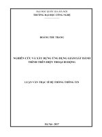 Nghiên cứu và xây dựng ứng dụng giám sát hành trình trên điện thoại di động 