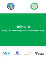 Hướng dẫn về Phương án quản lý rừng bền vững