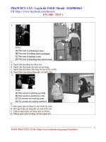 DỊCH SONG NGỮ GIẢI CHI TIẾT ETS 1000   TEST 1   PART 1234 (có LINK tải MP3 TRANG CUỐI) 