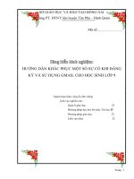 SKKN Hướng dẫn khắc phục một số sự cố khi đăng ký và sử dụng gmail cho học sinh lớp 9